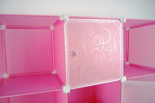 Regalsystem DIY Regal Schrank Garderobenschrank W?scheschrank Kleiderschrank Aufbewahrung Kapazit?t (pink-tou) - 5