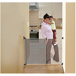 NEW Dreambaby Retractable Baby Mesh Stair Gate - Grey
