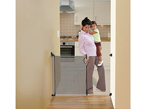 NEW Dreambaby Retractable Baby Mesh Stair Gate - Grey