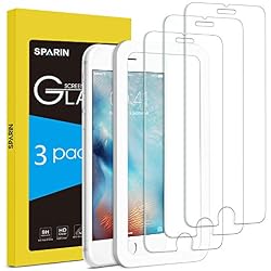 [3-Pack] Protector Pantalla iPhone 6s, SPARIN Cristal Templado iPhone 6s, Vidrio Templado iPhone 6 con [2.5d Borde redondo] [9H Dureza] [Alta Definicion] para iPhone 6s