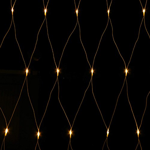 Lichternetz 3×2 4×2 3×3 m warmweiß 200 LED außen Kabel weiß von Gartenpirat® - 5
