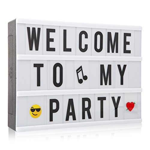 A4 Light Box cinematografico con 120 lettere, LITENERGY Cinema Light Sign per Festival, Matrimonio, Festa, Compleanno