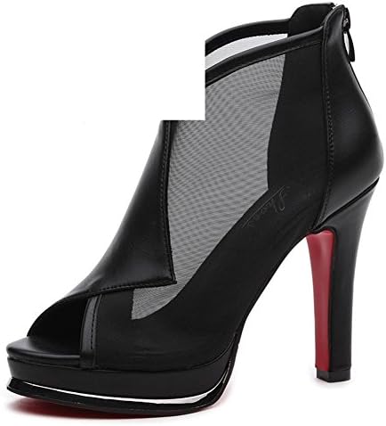 Ladies, heel shoes.,net yarn hundred waterproof shoes-B Foot length=23.8CM(9.4Inch)
