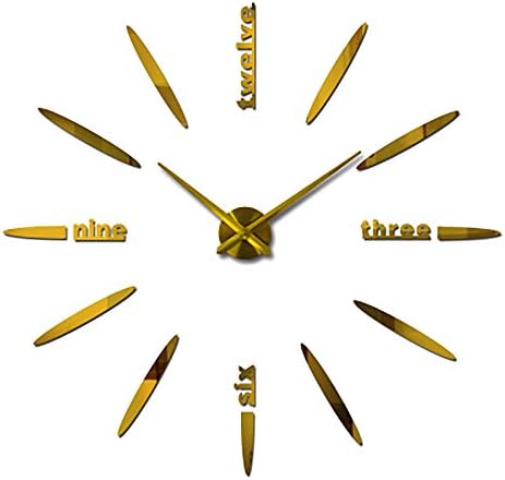 ZQ@QXThe living room watch large size clock stickers creative personality,gold
