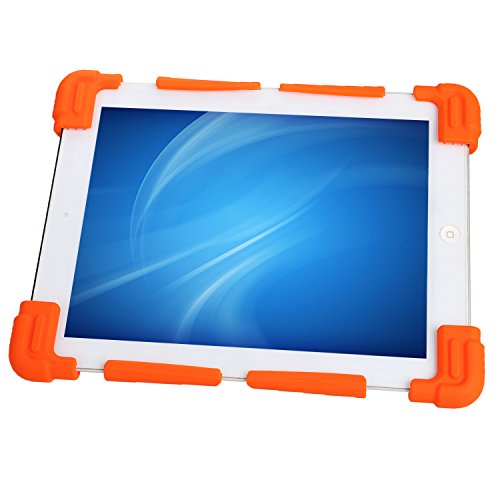 NEWSTYLE 8,9-10,5 Zoll Universal Tablet Ständer Halterung Hülle Ultra Slim Flexible Silikon Schutzhülle - Orange