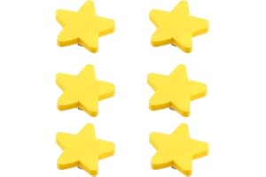 CcHhyyt Cartoon Form Weiche Gummi Knöpfe für Kinder Mädchen Jungen Schrankgriff Schubladen Knöpfe für Kinderzimmer Schränke 6 Stück (Gelb Stern)