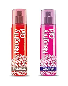 Naughty Girl FASHION & CHARM Perfume Spray for Women- (Set of 2) (135ml each)