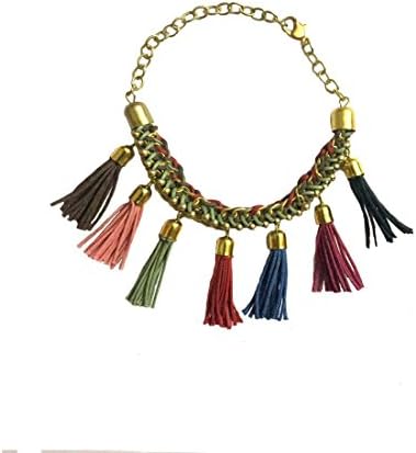 TiaraTIARAA Alloy Brass Boho Pom Pom Fashion Bracelet for Girls (Multicolor)