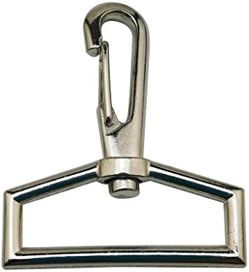 Tianbang Silvery Lobster Clasps 1.5 Inches Internal Diameter D Swivel Trigger Clips Hooks for Purse Bag Straps Pack of 4
