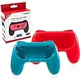 New World More Comfortable Joy-Con Controller Grips For Nintendo Switch TWIN PACK Black