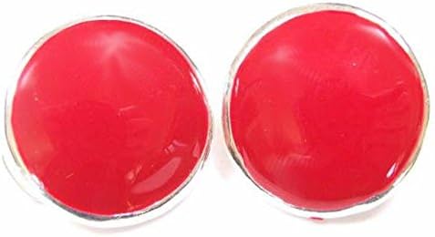 Deep red ladies fashion clip-on earrings