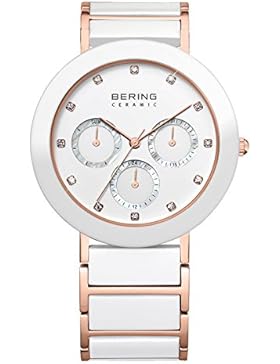 Bering Time Damen-Armbanduhr Analog Quarz Edelstahl beschichtet 11438-766