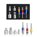 + 3 adaptadores cuadrados hexagonales> de 1/4 "a 1/4", de 1/2 "a 1/4" y de 3/8 "a 1/4"