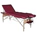 Produktbild SAILUN® tragbare Massageliege Profi Kosmetikliege, 4cm Feinzell-schaumstoff, Vollholzgestell, 3 Zonen, 192 * 70 cm, Weinrot