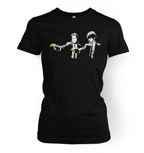 Banksy Pulp Fiction Bananas - Black Large (approx Size 12)