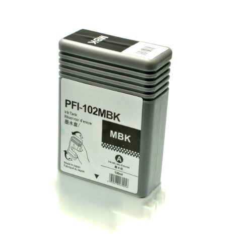5 Tintenpatronen PFI-102 für Canon Imageprograf IPF 500 5100 600 6000 605 610 650 655 700 710 750 755 760 765 S L MFP M 40 – 0894B001-0898B001 – je 130 ml - 6