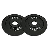 Bodypower Cast Iron Olympic (2 Inch) Discs - 5kg (x2)