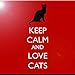 Produktbild Rikki Knight rk-6intilec-1849 15,2 x 15,2 cm Keep Calm & Love Katzen Rot Farbe Design Keramik Art Tile