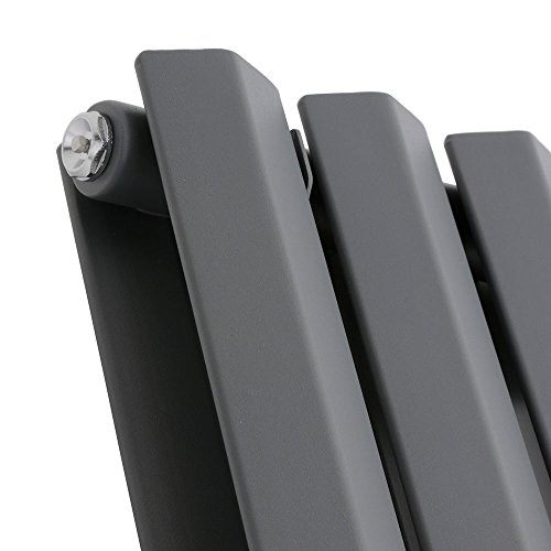 Hudson Reed Heizkörper Vital – Designheizkörper aus Stahl mit Pulverbeschichtung in Anthrazit (RAL 7016) – 1780 x 420 mm – 1881 Watt – Doppellagig – Platzsparend & Effizient – Innovatives Design - 3