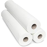 Commerline Arztrollen | 3 Rollen | 60 cm x 50 m 2-lagig | Einweg Ärztekrepp Liegenabdeckung | Ärzterolle Weiße Liegenabdeckun