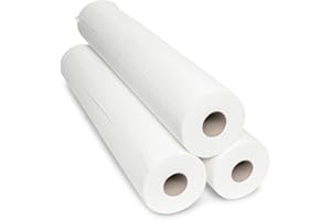 Commerline Arztrollen | 9 Rollen | 60 cm x 50 m 2-lagig | Einweg Liegenabdeckung | Hochwertige Weiße Liegenabdeckungen | Hygienisch | Ideal für Praxis, Arzt, Massage, Kosmetikliege & Spa