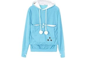 Angel ZYJ Damen Pullover Kapuzenpullover mit Katzen Hund Tasche Hundetasche Katze Sweatshirt Pulli Hoodie Kapuze Katzenpulli Beutel Langarm Herbst Winter große größen