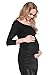 Happy Mama. Women's Maternity Stretch Jersey Top Shirt Mini Dress XS-3XL. 973p (Black, 12)