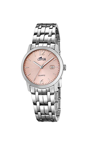 Women's Quartz Watch with Rose Gold Dial Analogue Display and Silver Stainless Steel Bracelet 18179/2