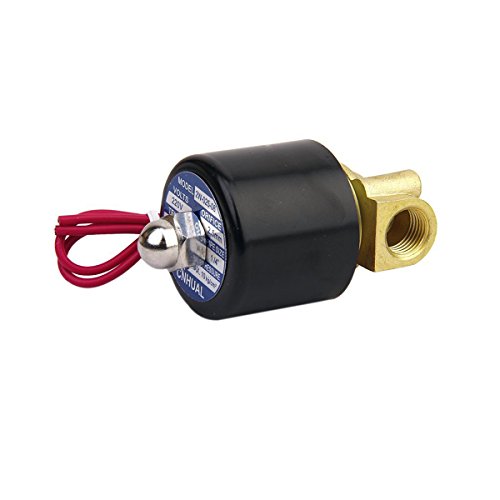 UEETEK 1/4 Zoll AC 220V Elektro Magnetventil für Luft-Wasser - 3