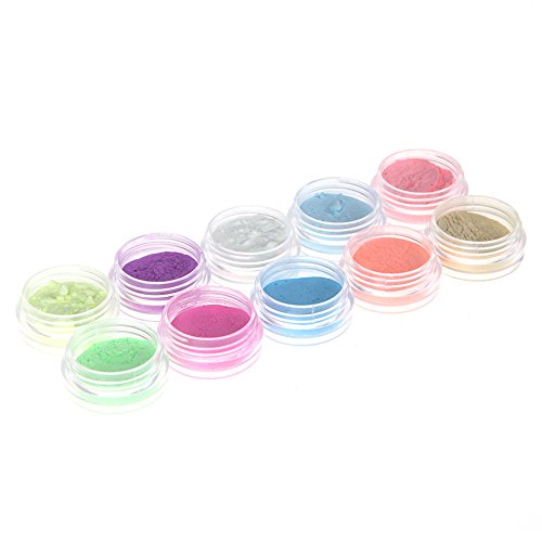 Anself 10St Nachtleuchtend Nail Glitzerpuder Nagel-Puder Nail Glitzer für Nagelkunst - 4
