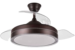 Ventilador con motor DC modelo CRIADOR marron led 72w FABRILAMP