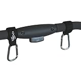XiRRiX hochwertige Karabiner Kinderwagenhaken Stroller Hooks – Taschenhalter zum Befestigen am Kinderwagen/Buggy – 2 Stück – schwarz - 4