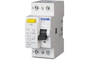 SASSIN Interruttore differenziale 40A 30ma 2p, 1P+N：230V/400V; 3P+N：400V,differenziale magnetotermico 40a, magnetotermico differenziale 40a, differenziale interruttore 40 a
