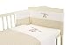 Unisex Baby Cream Gingham Bear 3 Piece Bedding Bale Set - Nursery Cot bed