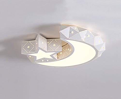 Preisvergleich Produktbild Pendelleuchten Kinderzimmer Moderne Stern / Mond / Kreative Persönlichkeit Junge Mädchen Blei Deckenleuchte Zimmer Schlafzimmer Lampe (Farbe : Warmes Licht-Kleine)
