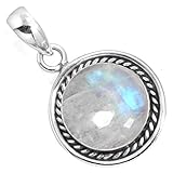 Piedra principal: (Natural) Moonstone del arco iris Ronda Cabujón 12 MM - 1 Pieza