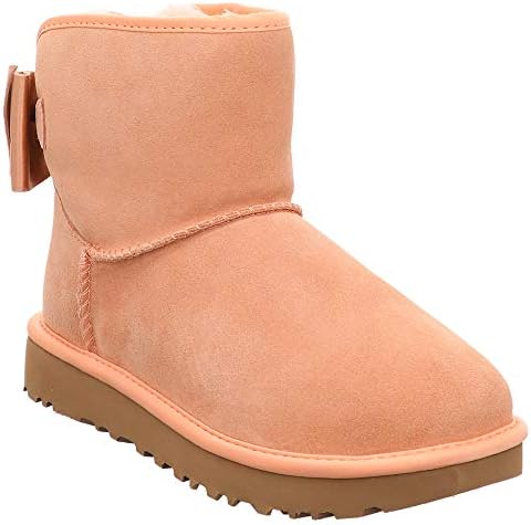 Women's Shoes UGG Light Pink Satin Bow Mini Boot Fall Winter 2019