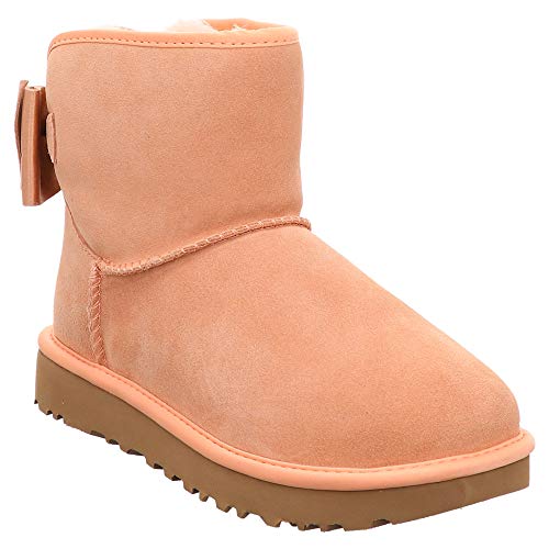 Women's Shoes UGG Light Pink Satin Bow Mini Boot Fall Winter 2019