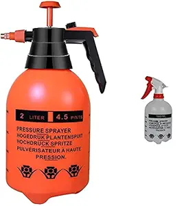 Crescent Garden Sprayer (2 L+ 0.5 L), Water Sprayer for Indoor and Outdoor Plants, Garden Sprayer for Plants, Herbicides, Pesticides, Multicolor