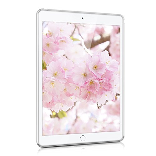 kwmobile Hülle für Apple iPad Air 2 – Case Handy Schutzhülle TPU Silikon für Tablet – Backcover Cover klar Rosa Weiß Transparent - 2