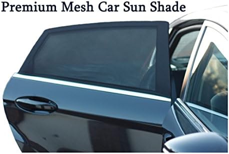 Premium Mesh Car Sun Shades Cover for rear side window | UV Protection| Blocks Sun glare and allows fresh air flow | 2 packs set | Easy installation