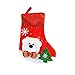Produktbild ODJOY-FAN Weihnachtssocken Geschenktasche Weihnachten Strümpfe Socke Weihnachtsmann Süßigkeiten Geschenk Tasche Socken Hängend Dekor 14 * 26cm(D,1 PC)