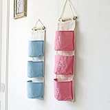 GWELL Ordnungssysteme Hängender Organizer mit 3 Taschen Hängeorganizer Hängeaufbewahrung Multifunktionale Aufbewahrungstasche für Kinderzimmer, Schlafzimmer, Tür - 3