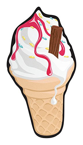 GiggleBeaver Übergroßes Eis Strandtuch, Mikrofaser, Multi, 180 x 39 x 0,5 cm