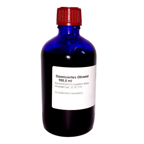 Ozonisiertes Olivenöl, 100 ml - aus Apotheken-Herstellung mit Olivenöl in Bio-Demeter Qualität