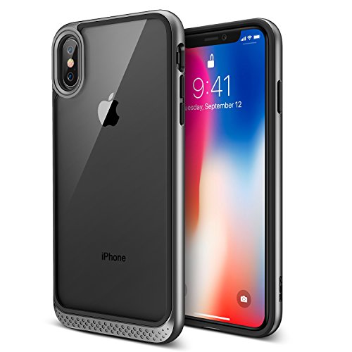 ESR Cover iPhone XS, Cover iPhone X, Custodia con Telaio Resistente con Cuscinetto Interno Flessibile [Antiurto,Anti scivolo,Antigraffio] [Protezione Rinforzata per Fotocamera] [Protezione sul Retro in Vetro] per Apple iPhone XS/X da 5.8 Pollici.