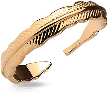 The Knuckle Ring Band Midi Knuckle Nail Toe Ring Feather Basic