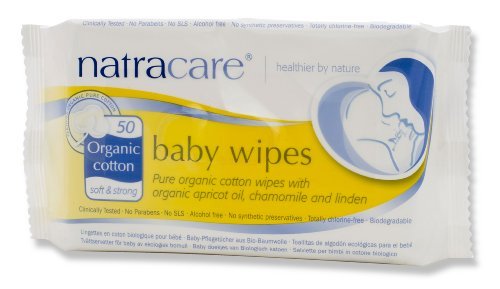 Natracare Org Cotton Baby Wipes 50's