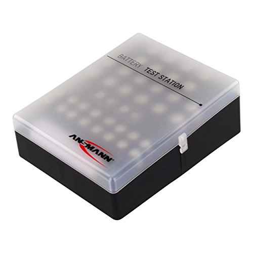 ANSMANN Premium Batteriebox für 48 AA, AAA und 9V Block Akkus und Batterien – Aufbewahrungsbox zum Schutz und Transport + Akkutester - 4