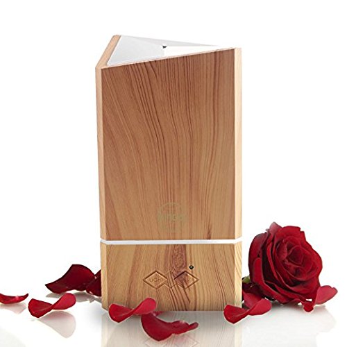 NexGadget Aroma Diffuser, Holzmaserung Luftbefeuchter 200ml Ultraschall Humidifier Duftzerstäuber Essential Oil Diffuser Purifier für Schlafzimmer,Yoga, Büro, Baby-Raum,SPA, Massage Salon